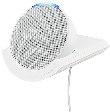 Amazon Echo Pop, Weiß + „Made for Amazon“: Regal-Wandhalterung, Gletscherweiß