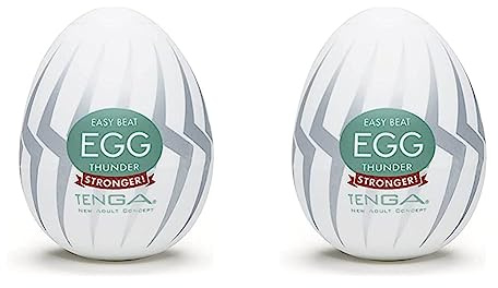 TENGA EGG Thunder EinwegMasturbationshilfe für Männer eine Einheit diskret aus festem Material, Grün (Packung mit 2)
