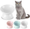 Katzennapf Erhöht aus Keramik - Geneigter Futternapf gegen Erbrechen für Katzen - 280 ml Fressnapf Katze - Durchmesser 15,5 cm