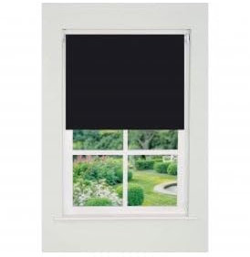 Plain Straight Edge Daylight Roller Blind (165cm Drop) 180cm Black