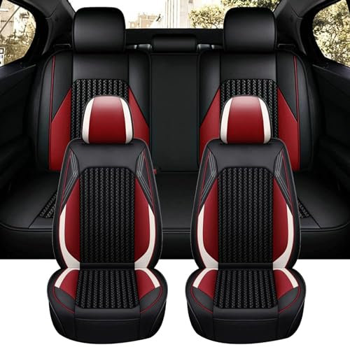 XLUMIO Auto Sitzbezüge Sets für VW ID. Buzz ID. CROZZ ID. Life Jetta Lamando Lavida Multivan Passat Passat CC, 5 Sitzer PU Leder Wasserdichter Sitzbezug, Schonbezüge Sitzschoner Vorne und Hinten