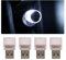 CGEAMDY 4 Stück Mini USB LED Licht Autozubehör, USB Freie Installation Auto Umgebungslicht, Freie Installation Auto-Ambiente-Licht Autozubehör für Autos SUVs LKWs(Weiß)
