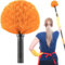 Cobweb Duster Brush Head, Spider Web Cleaning Tool, Indoor & Outdoor Use, Fits 3/4 Inch Acme Threaded Poles (Orange)