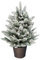 ArtiTree - Künstlicher Weihnachtsbaum 60cm im Topf mit LED & Schnee - Christmas Tree für Innen und Außen, Kunstlich Baum für Weihnachtsdeko, Realistische Optik