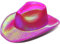 Whakano Glitzer Cowboy Hut,Disco Cowgirl Hut,Cowboyhut Kostüm Accessoires für Erwachsene,Disco Outfit,Kappe Kopfbedeckung für Cosplay Party Halloween Mottoparty Karneval Kostüm Zubehör,Rosenrot