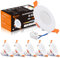 CybaaLuxz LED Einbaustrahler, 4W 400LM, Φ65-70mm, 3000K/4000K/6500K Dimmbar, 3 CCT in 1 Flach Spots Einbauleuchten, 6 Stück