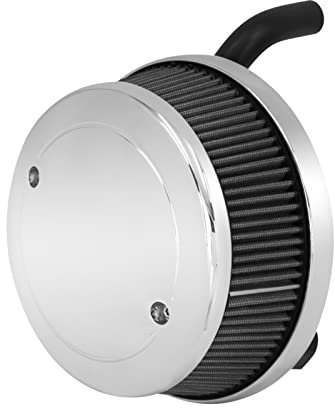 Rynplex Filtri dell'aria for moto Filtro dell'aria di aspirazione ad alto flusso nero/cromato, for Indian, Chief Chieftain Dark Horse Vintage 2014-2021 Filtro della presa d'aria(Chrome Air Cleaner)