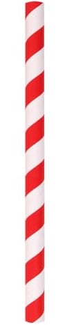 4000 Stück NATUREStar Papier-Trinkhalme Cocktail gestreift, Karton, rot-weiß, L: 13 cm, Ø: 0,8 cm, Papierstrohhalme, Papier-Rührstäbchen, Strohhalme