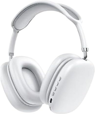 ReTaaj P9 Wireless Bluetooth Headphones with Noise Cancelling HiFi Stereo Over-Ear Headset Home Gym Office Gaming Earphones (White)