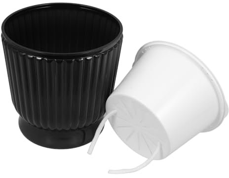 BEBEMOKO Maceta Hidropónica Transparente con Riego Automático y Orificio De Drenaje