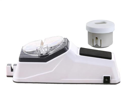 Electric Sharpener - 4 in 1 Automatic Kitchen Polisher, Automatic Cutlery Sharpener | Double-Sided Sharpening Supplies for Pocket Cutter, Scissors, Cleaver and Fruit Cutter