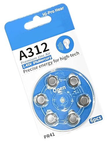 A312 Air Hearing Device Batteries For Ear Devices Reliability Power Sources With Large Capacity A312/PR41 Battery