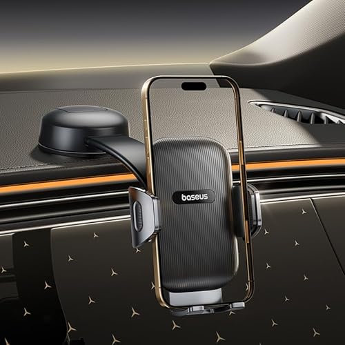 Baseus C03 Air Handyhalterung Auto Saugnapf, Handy Halterung Auto für Armaturenbrett & Windschutzscheibe, Zweifache 360°-Drehung für iPhone Samsung Alle Smartphones
