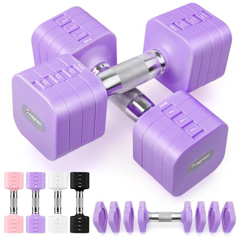 Fragraim 5 KG x 2 Verstellbar Hanteln Set für Frauen Männer Handgewichte Sets Kurzhanteln Verstellbar für Heimfitnessstudio Training Krafttraining Geräte