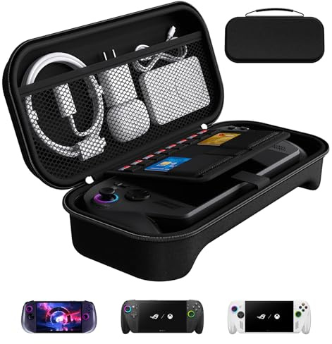 ivoler Tasche Kompatibel mit ASUS ROG Xbox Ally / ROG Xbox Ally X (7) – Portable Hard Shell Schutzhülle, Platz für 8 Spiele & Zubehör, Stoßfest & Reisefreundlich