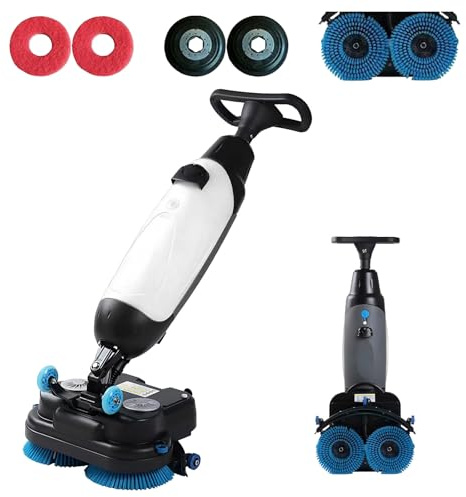 Lavasciuga Pavimenti, Lucidatrice E Pulitrice per Pavimenti Multifunzione, Con Pista Di Pulizia Da 43 Cm, 240 Giri/Min, Pulizia Profonda Di Piastrelle, Pavimenti in Legno White
