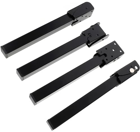 MZSKLW Klappbare Tischbeine aus Metall für Laptop, Schreibtisch, quadratisch, Tisch, Möbel, Sofa, Bett, Füße, 4 Stück
