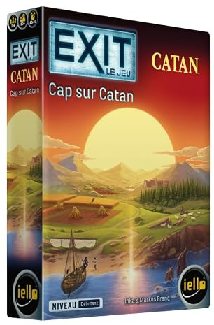 IELLO EXIT: Cap sur Catan Anfänger – Kooperatives Escape Game inspiriert von Catan, Abenteuer am Meer, Rätsel & Erkundung – 1 bis 4 Spieler – Französische Version