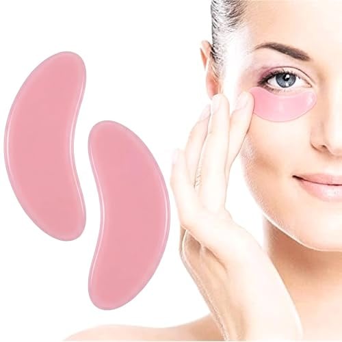 LEOUEANR 2Pcs Reusable Silicone Eye Pads, Under Eye Patches Eye Gel Pads for Eyelash Extension Lift Tinting and Treatments