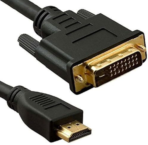 World of Data - 1m HDMI to DVI Cable - 1080p (Full HD) / v1.4 / Video/DVI-D (Single Link) / 24k Gold Plated
