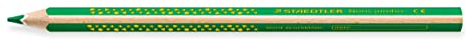 STAEDTLER Buntstift Noris jumbo, grün, erhöhte Bruchfestigkeit, Dreikantform, ABS-System, attraktive Sternchenprägung, kindgerecht nach EN71, Made in Germany, 12 grüne Buntstifte, 1284-5