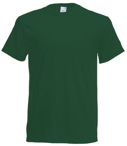 Fruit of the Loom Men's Original T. T-Shirt, Bottle Green, Large