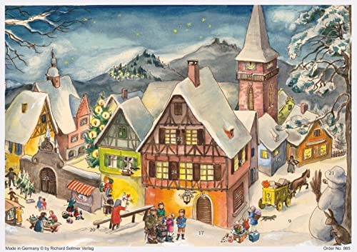 Richard Sellmer Verlag Adventskalender verschneites Dorf