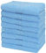 NatureMark 8er Pack Handtücher, 100% Baumwolle, 50 x 100 cm, Handtuch Set Hellblau