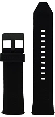 Diesel Uhrband Wechselarmband LB-DZ1875 Ersatzband Kautschuk 24 mm Schwarz