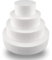 Unbekannt Set de 4 Pisos para Tartas de poliestireno, Altura 5 cm, 10 cm, 15 cm, 20 cm y 25 cm, EPS, Blanco, 25x15cm