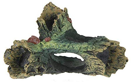 YIUIRUOI Fish Tank Aquarium Cave Resin Trunk Ornament Tank Small Fish Hiding Artificial Driftwood Aquarium Ornament.
