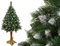 Lean Toys, Albero di Natale artificiale su tronco di legno, pino, compatto, con cristalli lucidi tipo brina, polietilene, 180 cm².