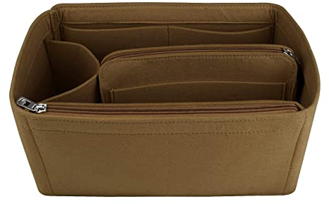 NOTAG Brauner Filz Handtaschen Organizer, Multi-Pocket Tote Organizer (Medium)