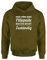 Für Pillepalle Bin ich Nicht zuständig Hoodie Sweatshirt mit lustigem Statement, Farbe: Olive, Größe: Xx-Large