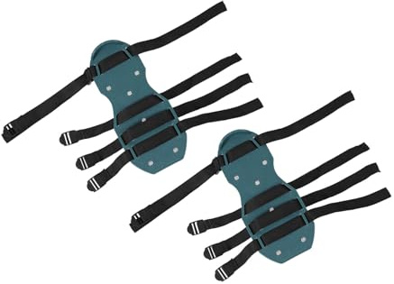 Professional Lawn Aerator Shoes with 4 Adjustable Straps, Plastic Buckle Scarifier for Yard Maintenance