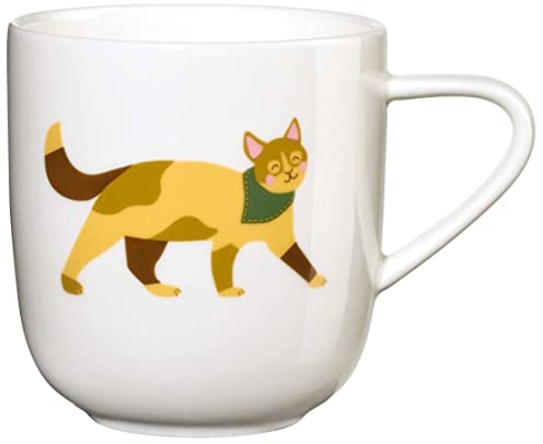 ASA Coppa Kids Farmlife Henkelbecher aus Fine Bone China in der Farbe Weiß 0,25l, Maße: 8cm x 8cm x 8,5cm, 38066314