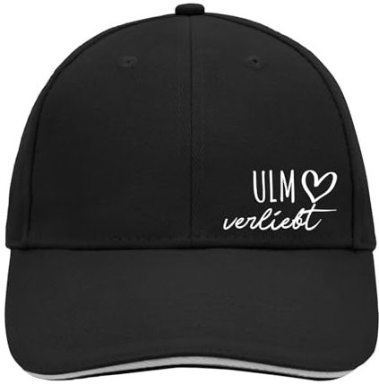 Huuraa Cappy Mütze ULM verliebt Geschenk Black/Light Grey ULM Präsent