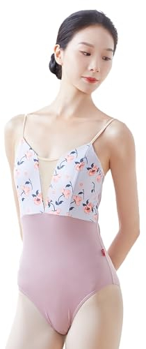 Cuulrite Damen Ballett-Trikot, rückenfrei, Tanz-Body, Helles Violett, Medium