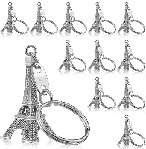 Fumete 80 Stück Eiffelturm Schlüsselanhänger Retro Französisch Souvenirs Schlüsselanhänger für Weihnachten Schmuck Tischdekoration Geschenke
