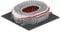 FOCO Offizielles Lizenzprodukt Atletico Madrid Cívitas Metropolitano BRXLZ-Steine 3D-Fußballstadion BAU-Set