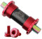 GOBBIS Fahrrad Innenlager,Innenlager Tretlager Fahrrad Titan Keramik Tretlager MTB Rennrad 103 107 110 113 119 122mm quadratisch konische Achse (Color : 113mm Red)