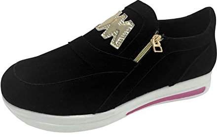 Scarpe sportive casual comode e comode con cerniera laterale in tinta unita da donna Scarpe Scarpe Invernale