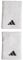 adidas Unisex Tennis Wristband Large, White/White/Black, M