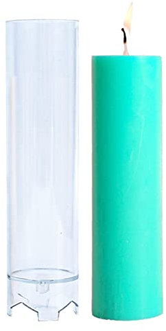 Lecerrot Moule à bougie 3D en silicone - Moule à savon rond en silicone - Bougeoir en silicone - maison - Moule cylindrique pour paraffine, cire, cire d'abeille