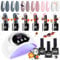 Gel Nail Kit 6 Colors Gel Nail Polishes Set with 54W UV Lamp for Gel Nails,Glossy & Matte Top and Base Coat,Gray White Pink Gel Nail Polish Set with Lamp Starter Kit for Nail Art DIY at Home…
