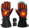 COVVY Beheizte Handschuhe, 3 beheizte, temperaturverstellbare Touchscreen-Handschuhe, wiederaufladbar, 7,4V 3000 mAh, für Männer und Frauen, geeignet für Camping, Wandern, Skifahren (L, Schwarz)