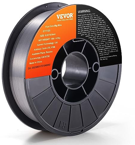 VEVOR Filo per Saldatura MIG Animato Diametro 0,8mm Bobina di Filo per Saldatrici MIG 4,5kg Portatile in Acciaio Morbido 200mm, Filo di Saldatura Trazione Massima 560 MPa per Saldatrici MIG con Bobina