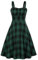 Belle Poque Damen Plissee Kleid Ärmellos A-Linie Midi Kleid Tea Party Kleid