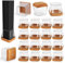 Square Chair Leg Floor Protectors, 16 Pcs Silicone Chair Leg cover caps for Hardwood Floors with Wrapped Felt, Furniture Feet Protectors Pads (Fit:27-36mm)