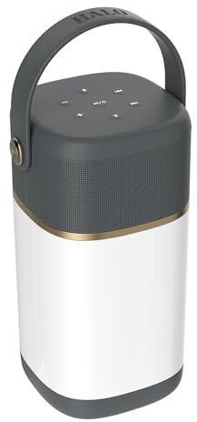 VQ Halo Portable Bluetooth Speaker Wireless with Ultra-Bright Led Camping Light - Outdoor Speakers with Long Battery Life - Loud Wireless Speaker with 360-Degree Stereo Sound & AUX - Slate Chic
